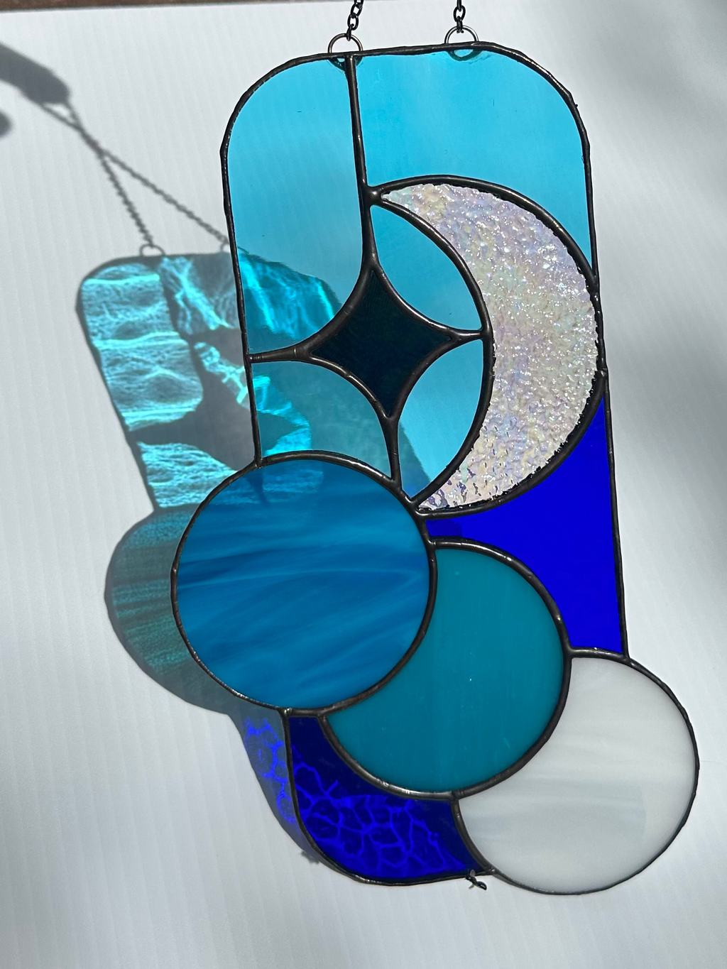 Blue Moon Glass Panel