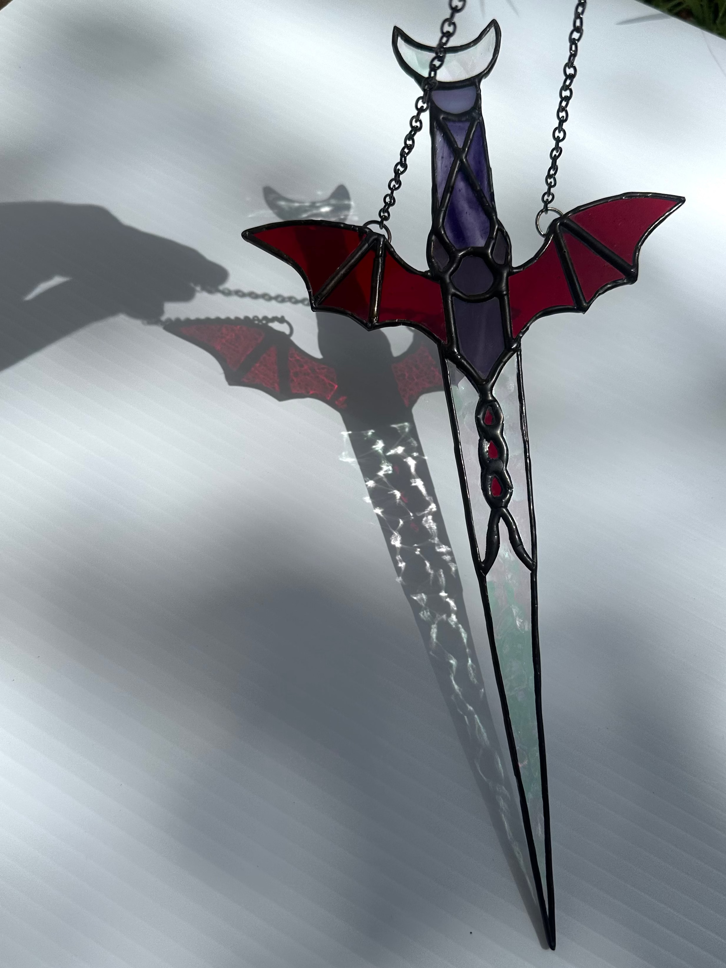 Stained Glass Bat Dagger