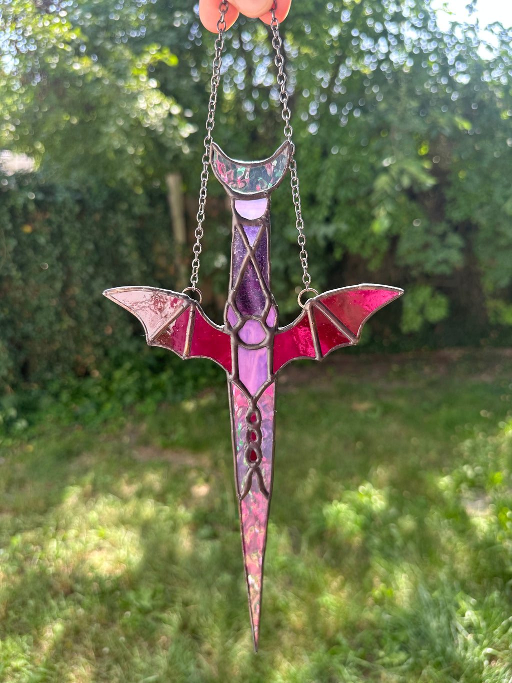 Stained Glass Bat Dagger