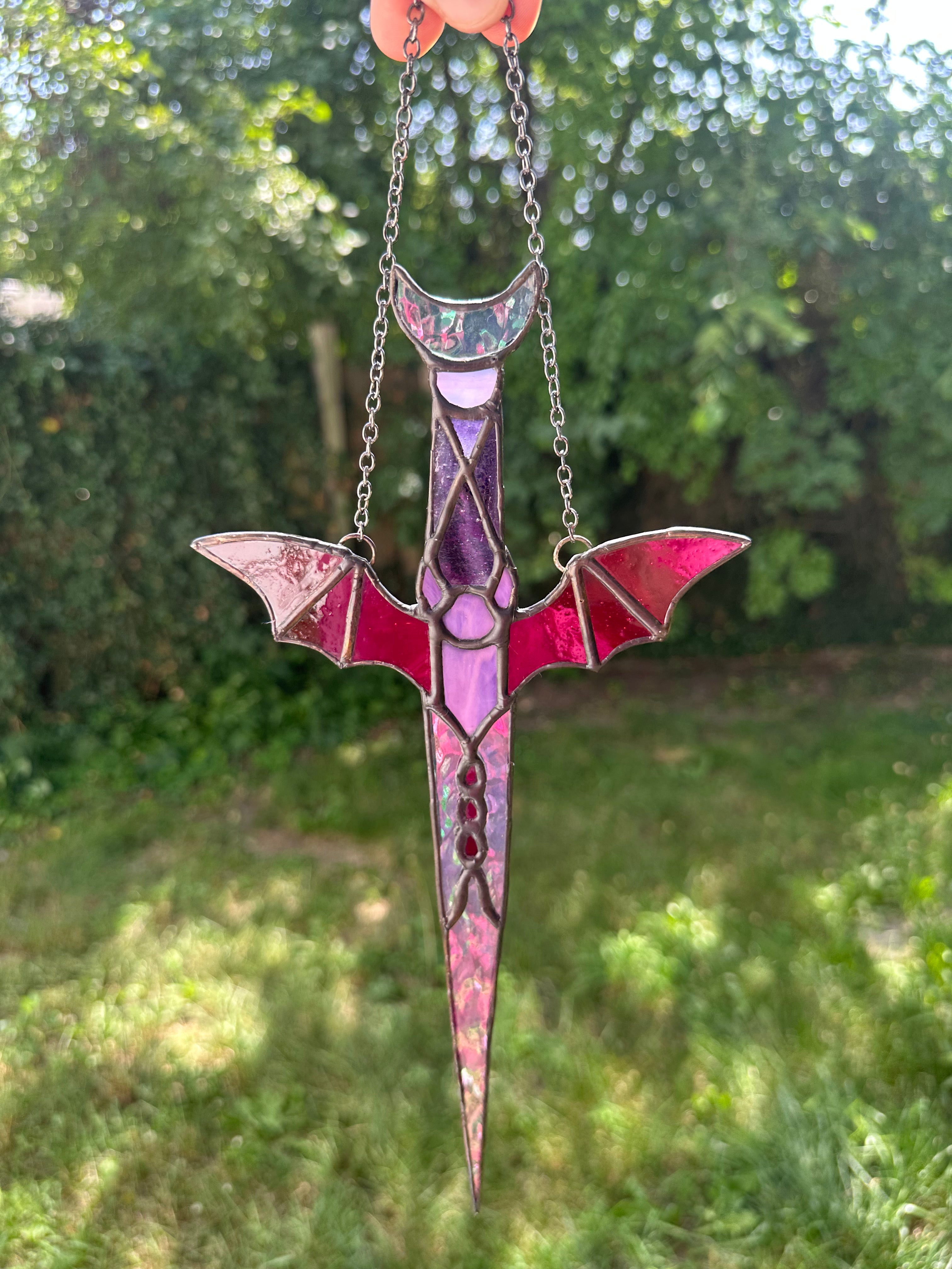 Stained Glass Bat Dagger