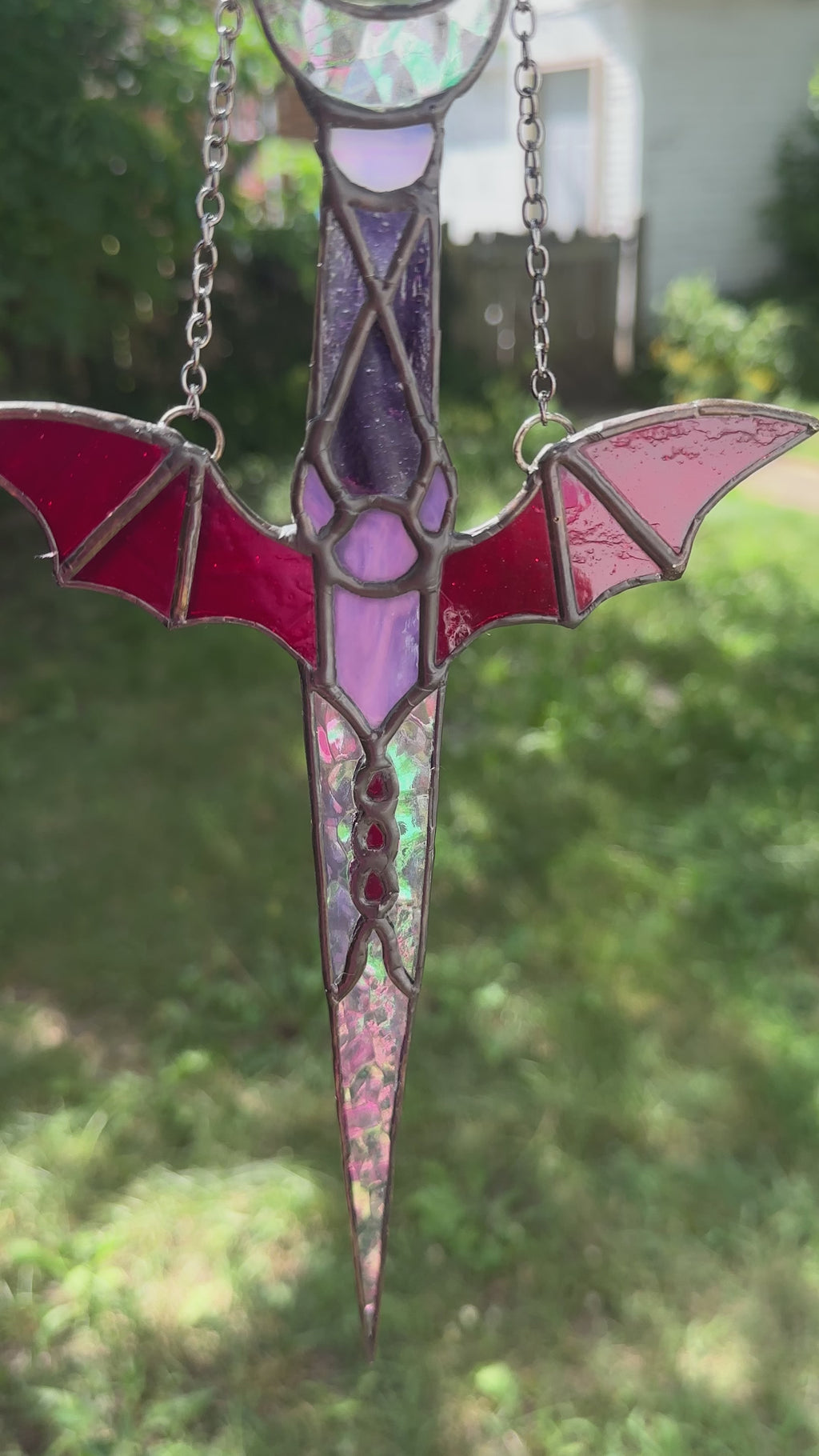 Stained Glass Bat Dagger