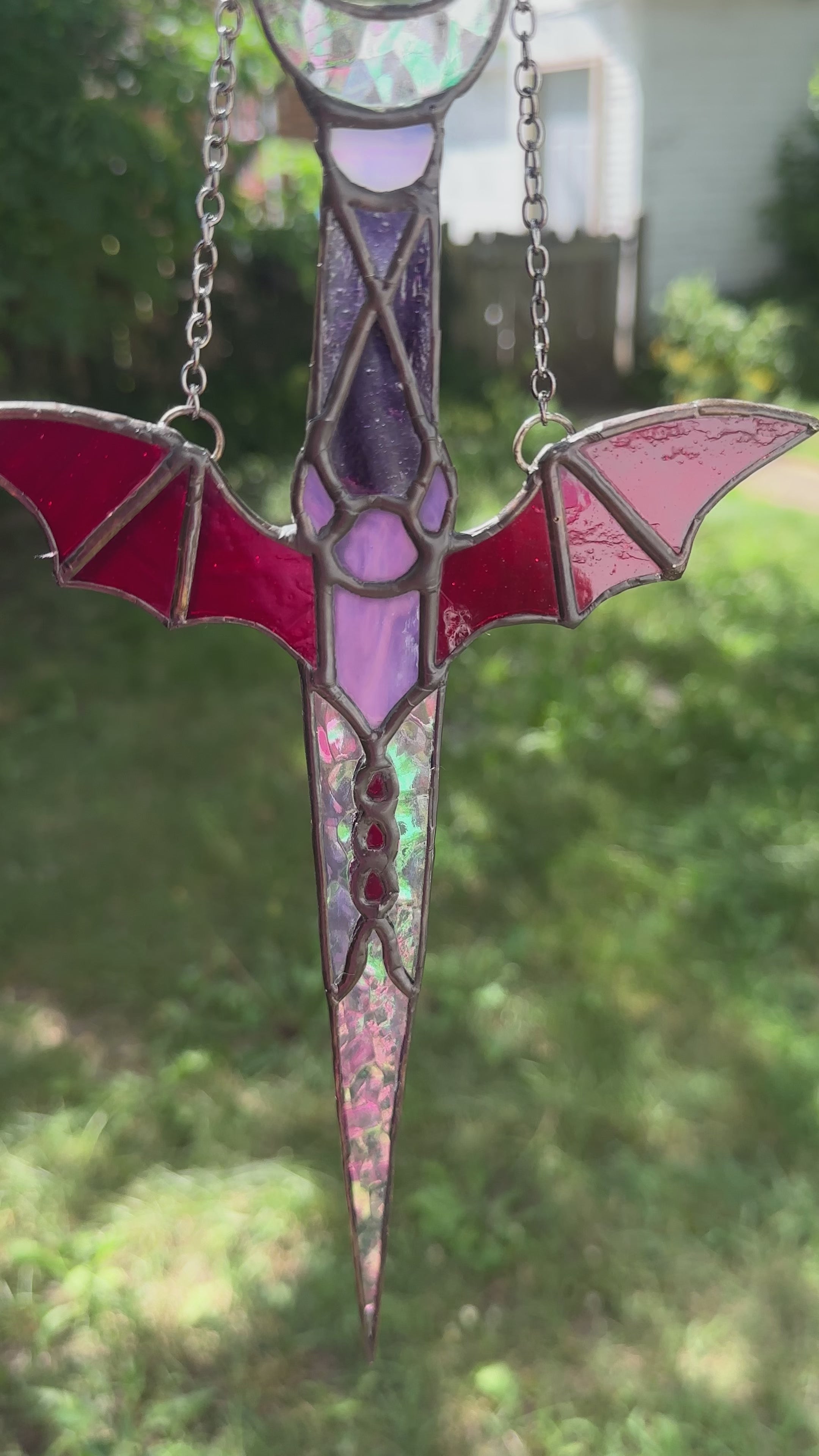 Stained Glass Bat Dagger